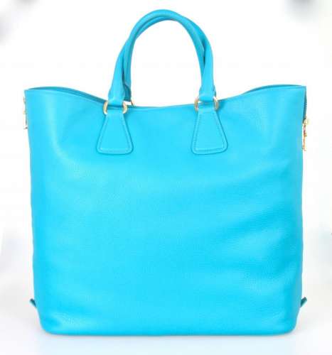 AUTHENTIC LUXURY PRADA BAG SHOPPER HANDBAG BN2419 TURQUOISE